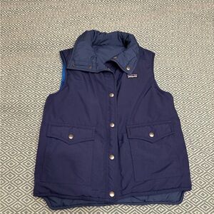 Reversible navy/blue puff vest Patagonia women